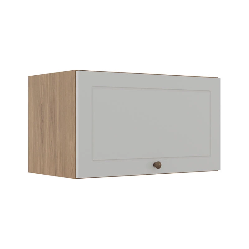 Módulo Armário Aéreo 60cm 1 Porta Basculante 100% MDF Cozinha Provence Robel Hanover/Branco Matte