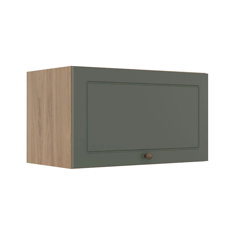 Módulo Armário Aéreo 60cm 1 Porta Basculante 100% MDF Cozinha Provence Robel Hanover/Salvia Matte