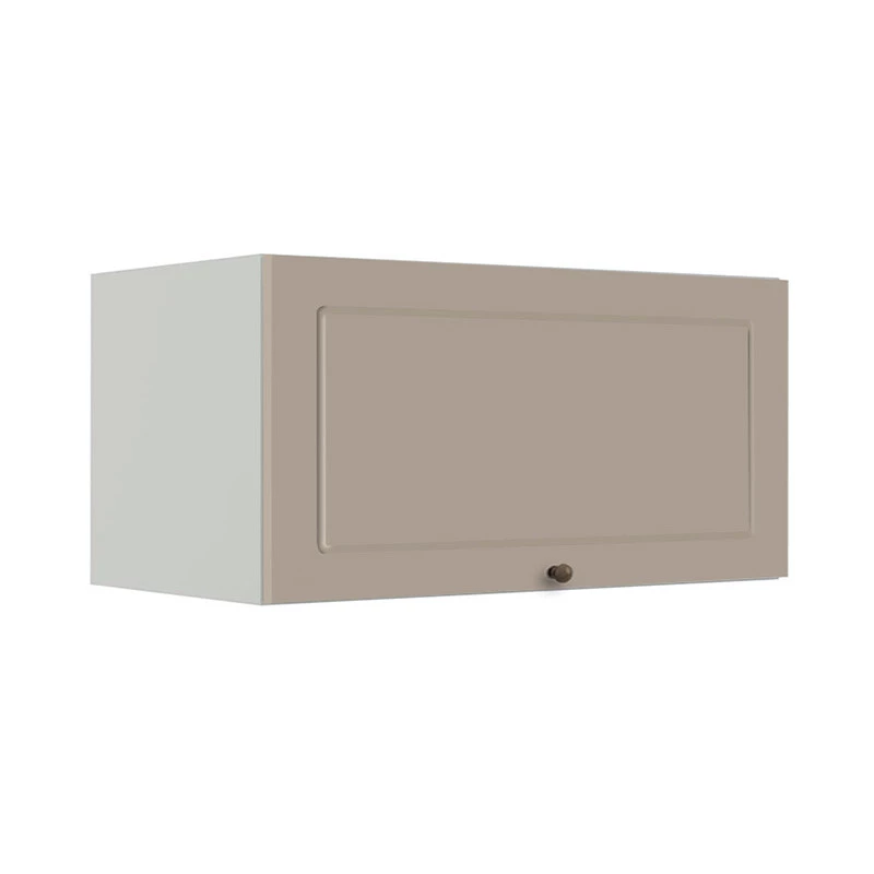 Módulo Armário Aéreo 70cm 1 Porta Basculante 100% MDF Cozinha Provence Robel Branco/Fendi Matte