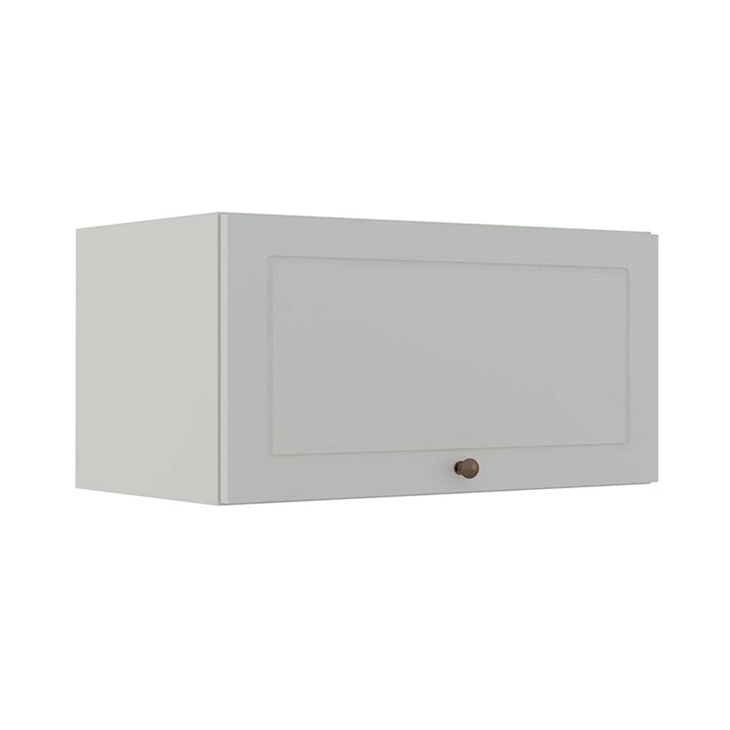 Módulo Armário Aéreo 70cm 1 Porta Basculante 100% MDF Cozinha Provence Robel Branco/Branco Matte