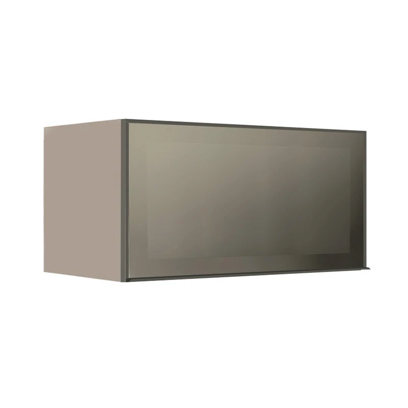 Módulo Armário Aéreo 70cm 1 Porta Basculante Vidro Reflecta Cozinha Modulada Robel Fendi