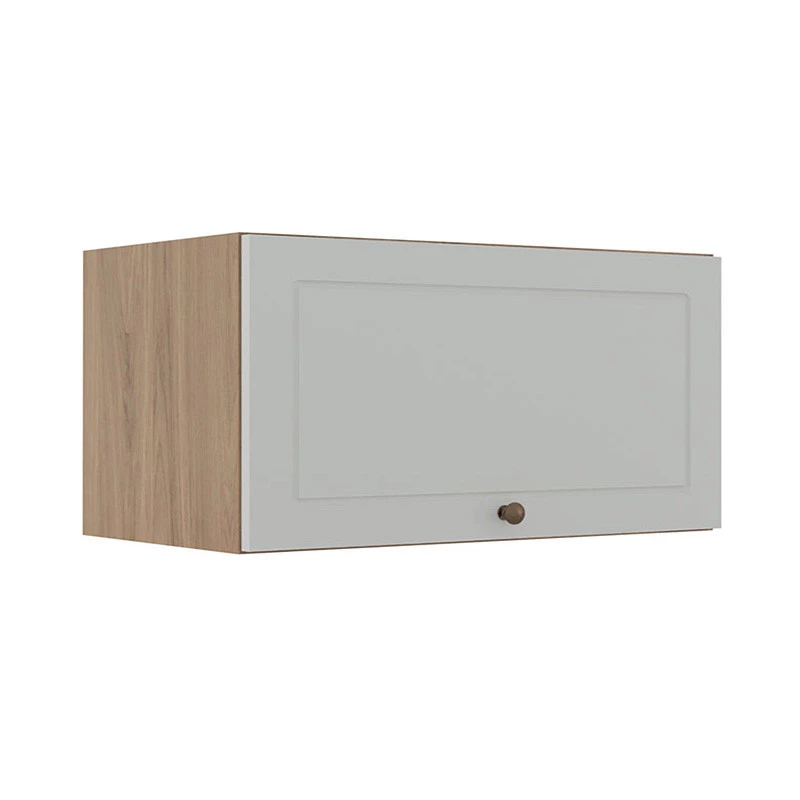 Módulo Armário Aéreo 70cm 1 Porta Basculante 100% MDF Cozinha Provence Robel Hanover/Branco Matte