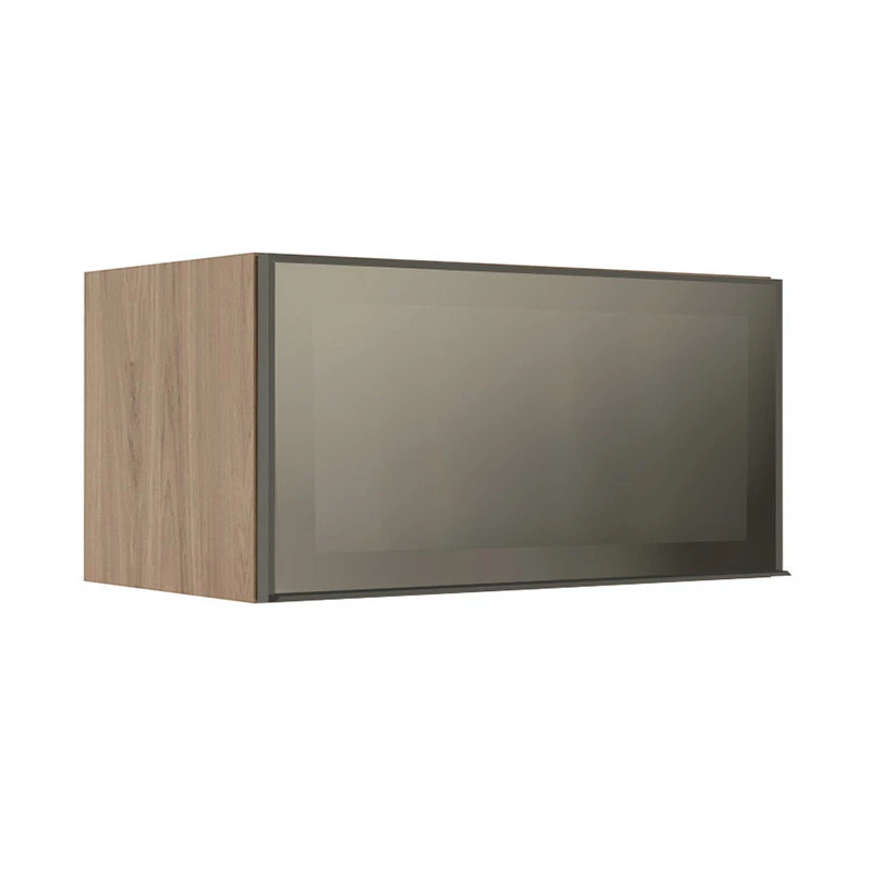 Módulo Armário Aéreo 70cm 1 Porta Basculante Vidro Reflecta Cozinha Modulada Robel Hanover
