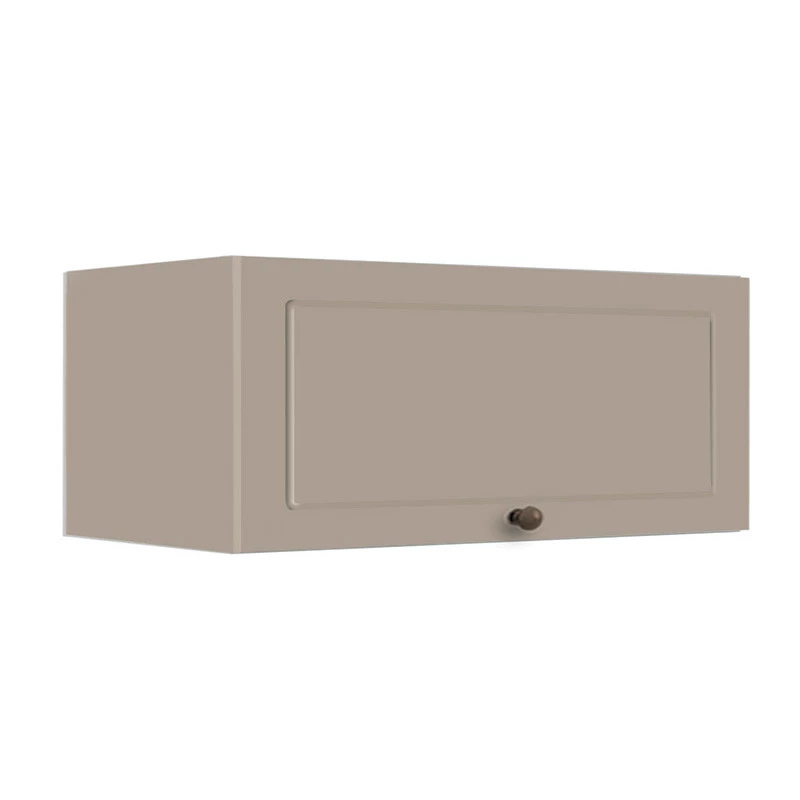 Módulo Armário Aéreo 80cm 1 Porta Basculante 100% MDF Cozinha Provence Robel Fendi/Fendi Matte