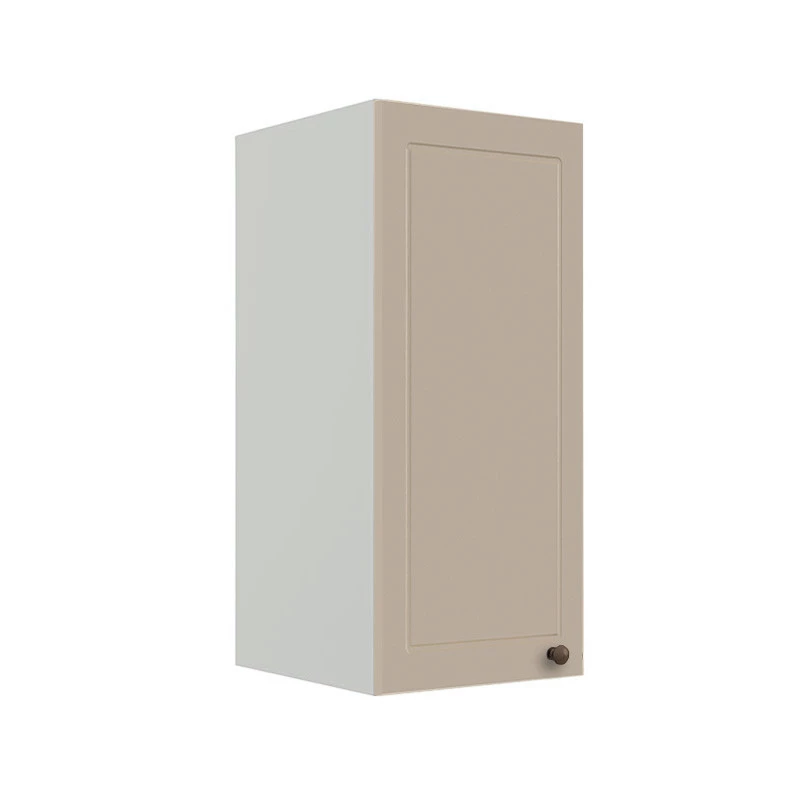 Módulo Armário Aéreo 68x30x34cm 1 Porta 100% MDF Cozinha Modulada Provence Robel Branco/Fendi Matte