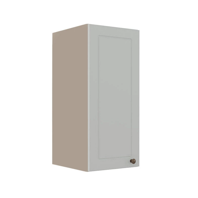 Módulo Armário Aéreo 68x30x34cm 1 Porta 100% MDF Cozinha Modulada Provence Robel Fendi/Branco Matte