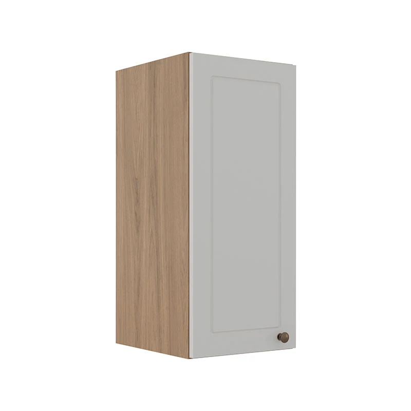Módulo Armário Aéreo 68x30x34cm 1 Porta 100% MDF Cozinha Modulada Provence Robel Hanover/Branco Matte