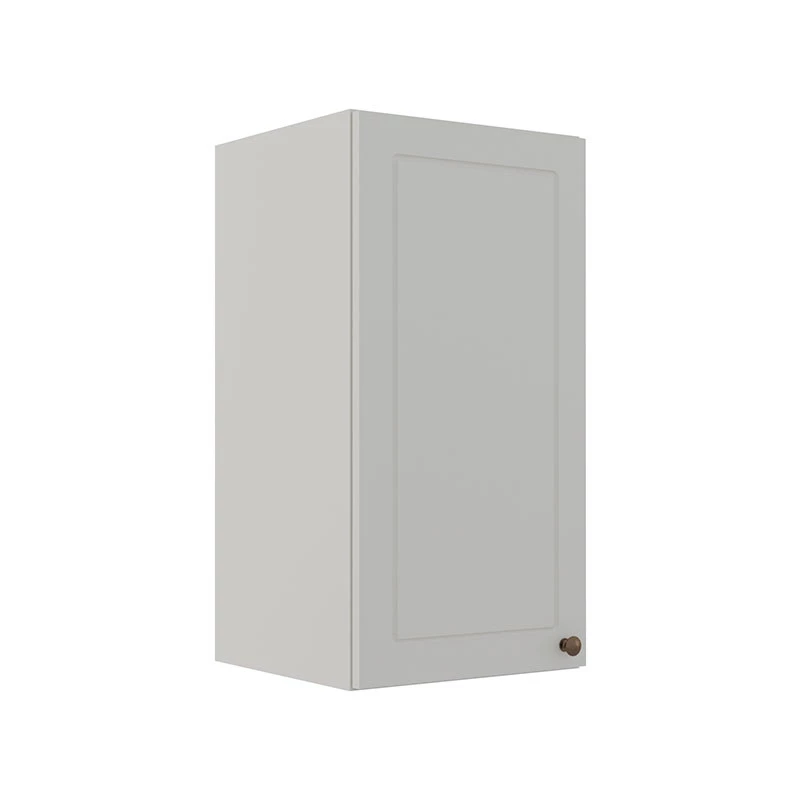 Módulo Armário Aéreo 68x35x34cm 1 Porta 100% MDF Cozinha Modulada Provence Robel Branco/Branco Matte