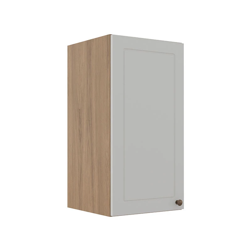 Módulo Armário Aéreo 68x35x34cm 1 Porta 100% MDF Cozinha Modulada Provence Robel Hanover/Branco Matte