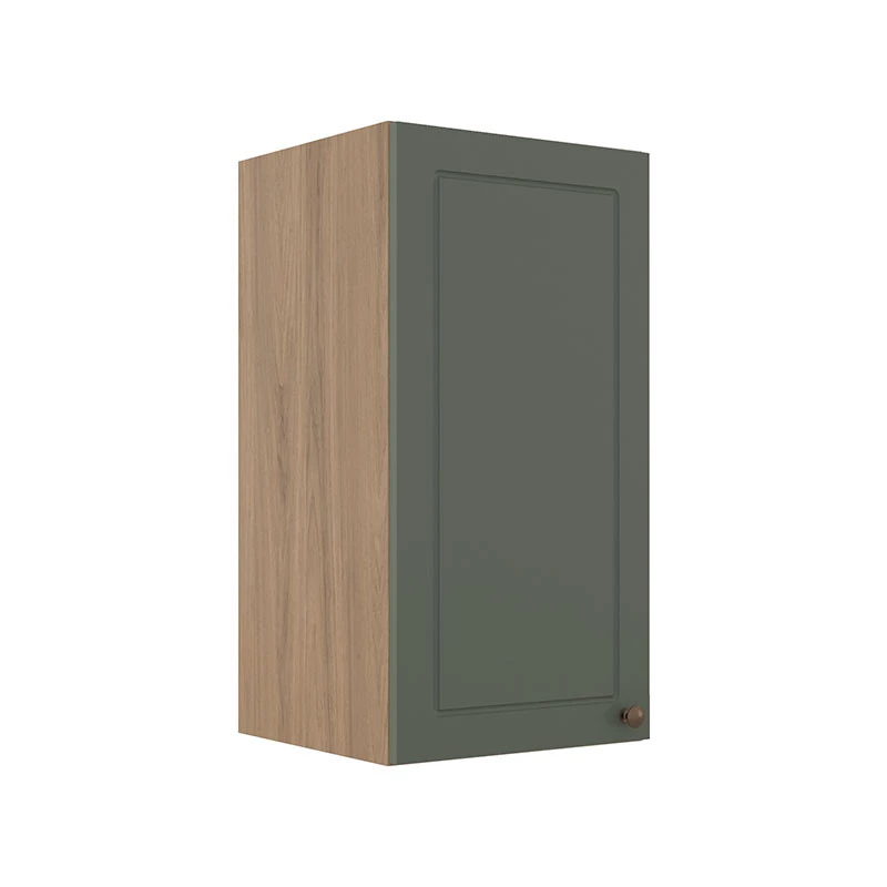 Módulo Armário Aéreo 68x35x34cm 1 Porta 100% MDF Cozinha Modulada Provence Robel Hanover/Salvia Matte