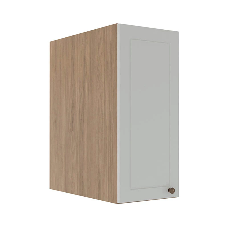 Módulo Armário Aéreo 68x35x56cm 1 Porta 100% MDF Cozinha Modulada Provence Robel Hanover/Branco Matte