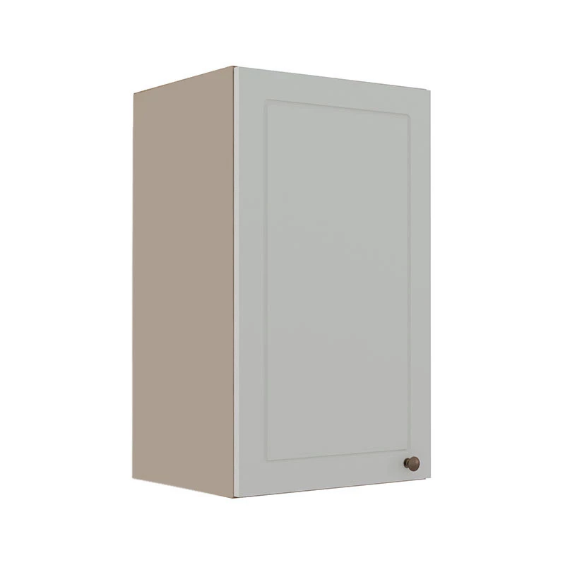 Módulo Armário Aéreo 68x40x34cm 1 Porta 100% MDF Cozinha Modulada Provence Robel Fendi/Branco Matte