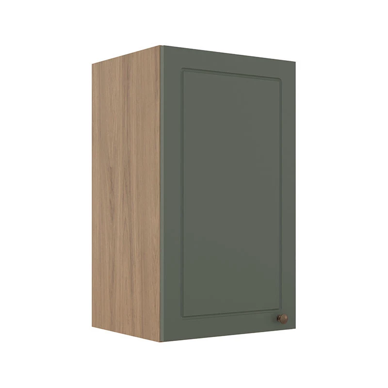 Módulo Armário Aéreo 68x40x34cm 1 Porta 100% MDF Cozinha Modulada Provence Robel Hanover/Salvia Matte