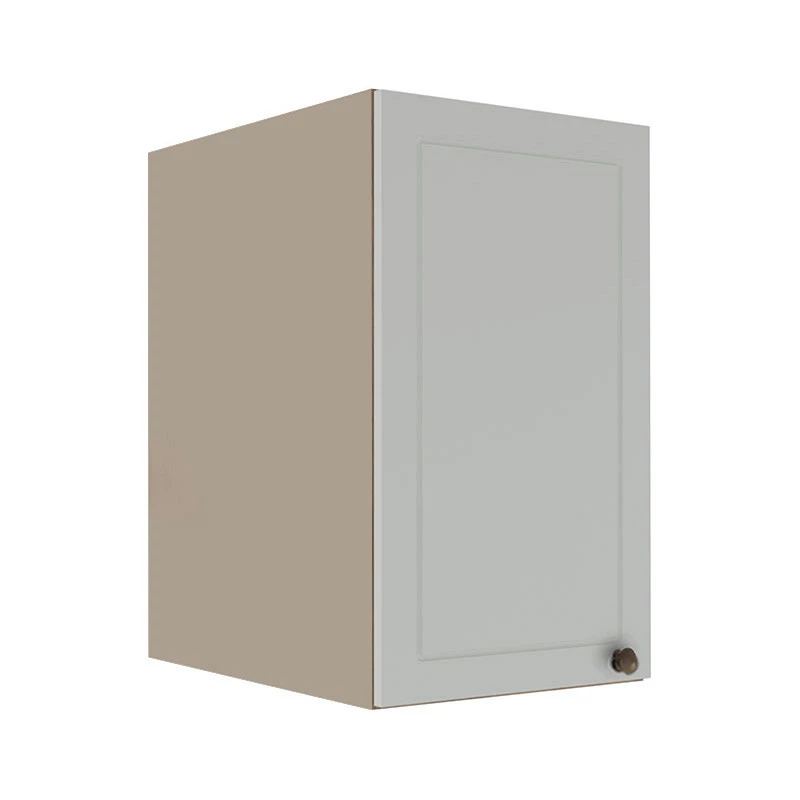 Módulo Armário Aéreo 68x40x56cm 1 Porta 100% MDF Cozinha Modulada Provence Robel Fendi/Branco Matte