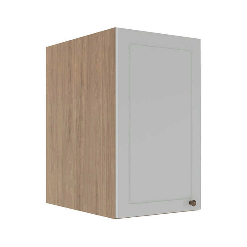 Módulo Armário Aéreo 68x40x56cm 1 Porta 100% MDF Cozinha Modulada Provence Robel Hanover/Branco Matte