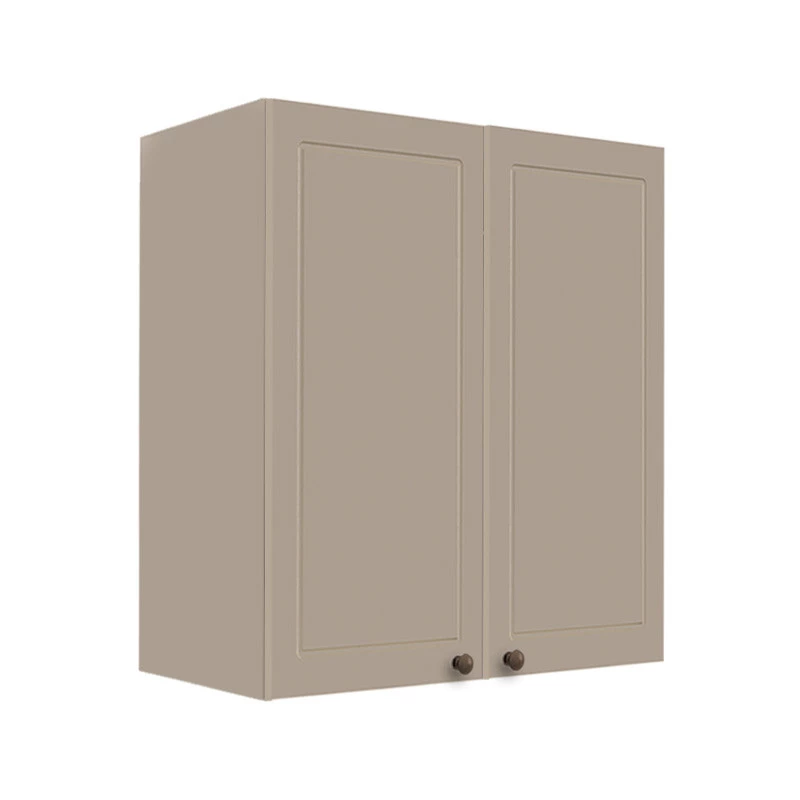 Módulo Armário Aéreo 68x60x34cm 2 Portas 100% MDF Cozinha Modulada Provence Robel Fendi/Fendi Matte