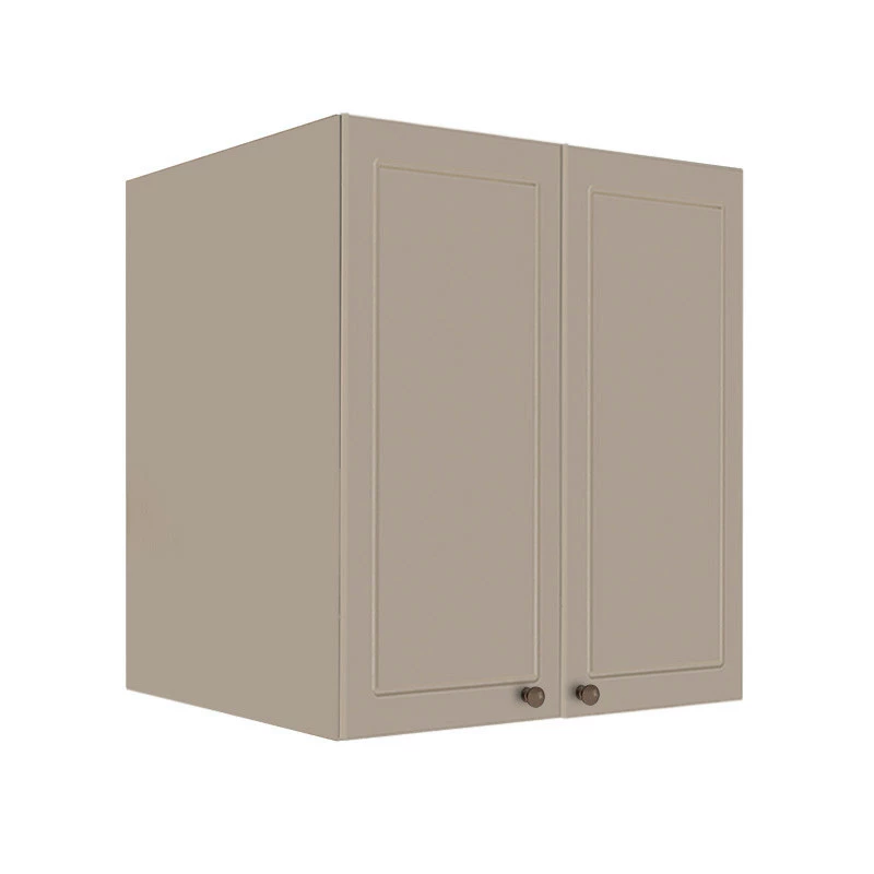 Módulo Armário Aéreo 68x60x56cm 2 Portas 100% MDF Cozinha Provence Robel Fendi/Fendi Matte
