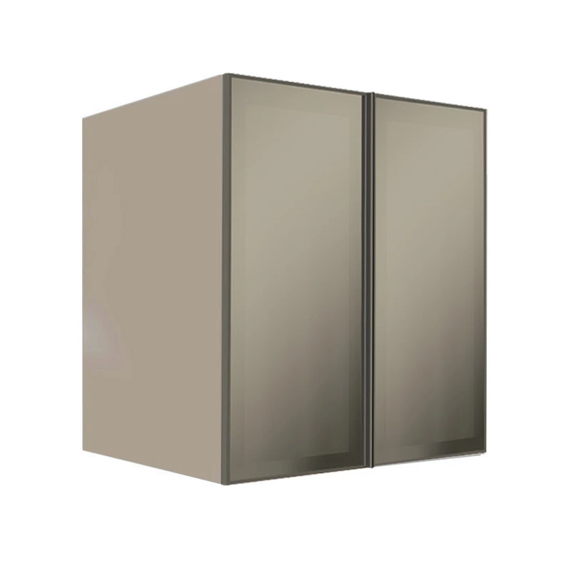 Módulo Armário Aéreo 68x60x56cm 2 Portas Vidro Reflecta Cozinha Modulada Robel Fendi