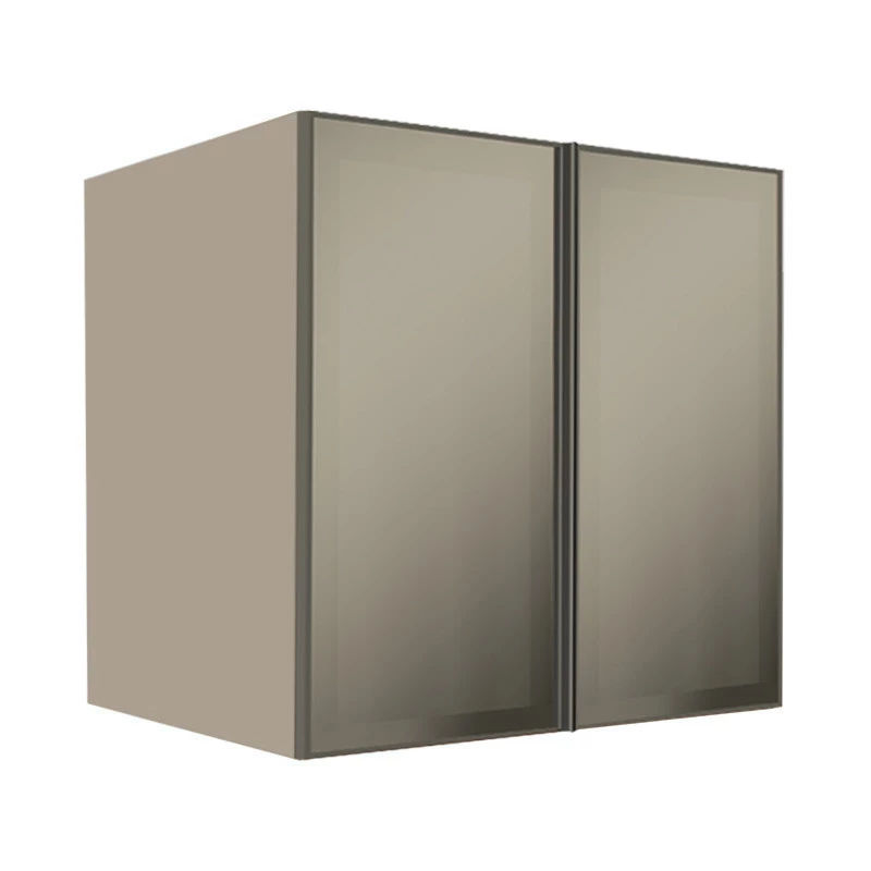 Módulo Armário Aéreo 68x70x56cm 2 Portas Vidro Reflecta Cozinha Modulada Robel Fendi
