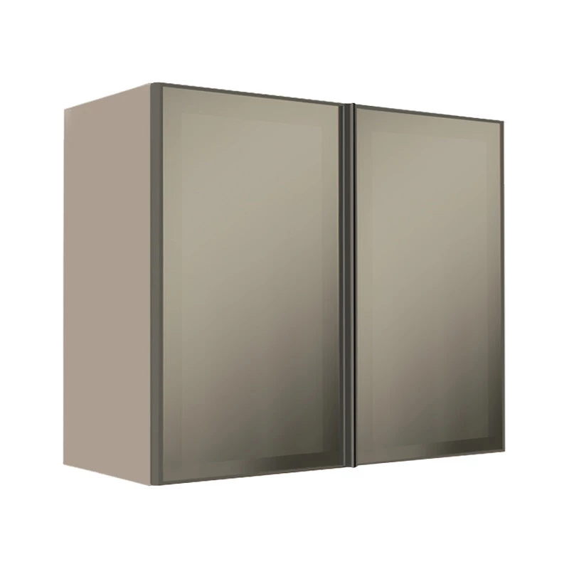 Módulo Armário Aéreo 68x80x34cm 2 Portas Vidro Reflecta Cozinha Modulada Robel Fendi