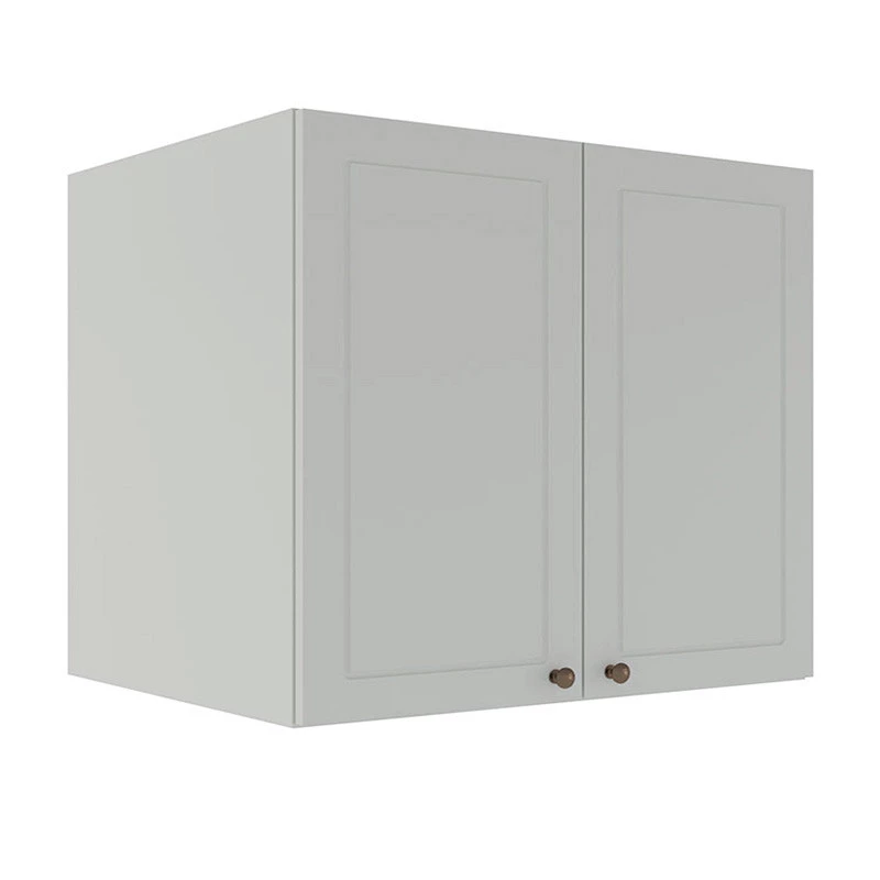 Módulo Armário Aéreo 68x80x56cm 2 Portas 100% MDF Cozinha Provence Robel Branco/Branco Matte