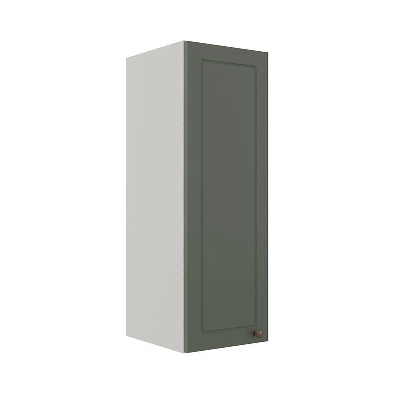 Módulo Armário Aéreo 88x30x34cm 1 Porta 100% MDF Cozinha Provence Robel Branco/Salvia Matte