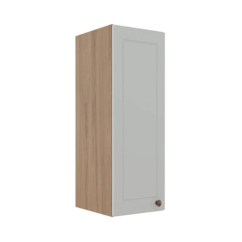 Módulo Armário Aéreo 88x30x34cm 1 Porta 100% MDF Cozinha Provence Robel Hanover/Branco Matte