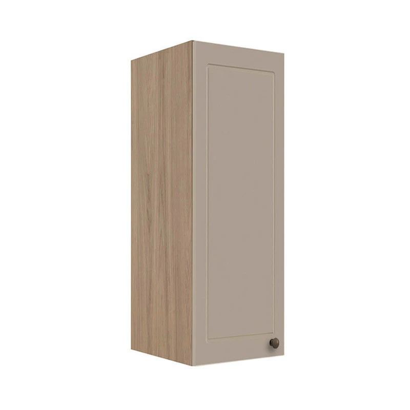 Módulo Armário Aéreo 88x30x34cm 1 Porta 100% MDF Cozinha Provence Robel Hanover/Fendi Matte