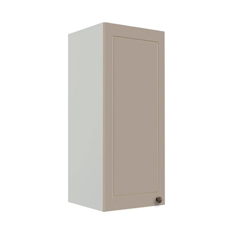Módulo Armário Aéreo 88x35x34cm 1 Porta 100% MDF Cozinha Provence Robel Branco/Fendi Matte