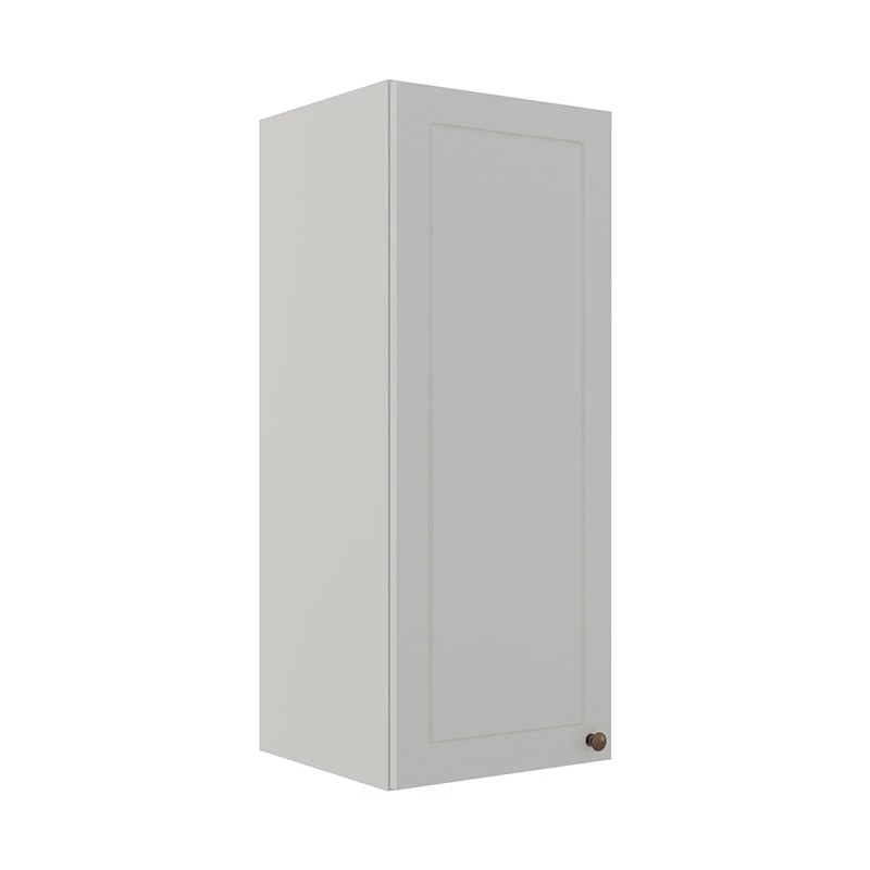 Módulo Armário Aéreo 88x35x34cm 1 Porta 100% MDF Cozinha Provence Robel Branco/Branco Matte