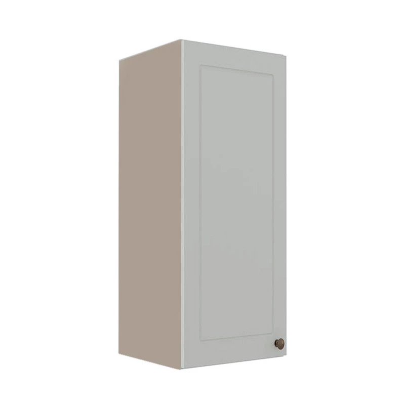 Módulo Armário Aéreo 88x35x34cm 1 Porta 100% MDF Cozinha Provence Robel Fendi/Branco Matte