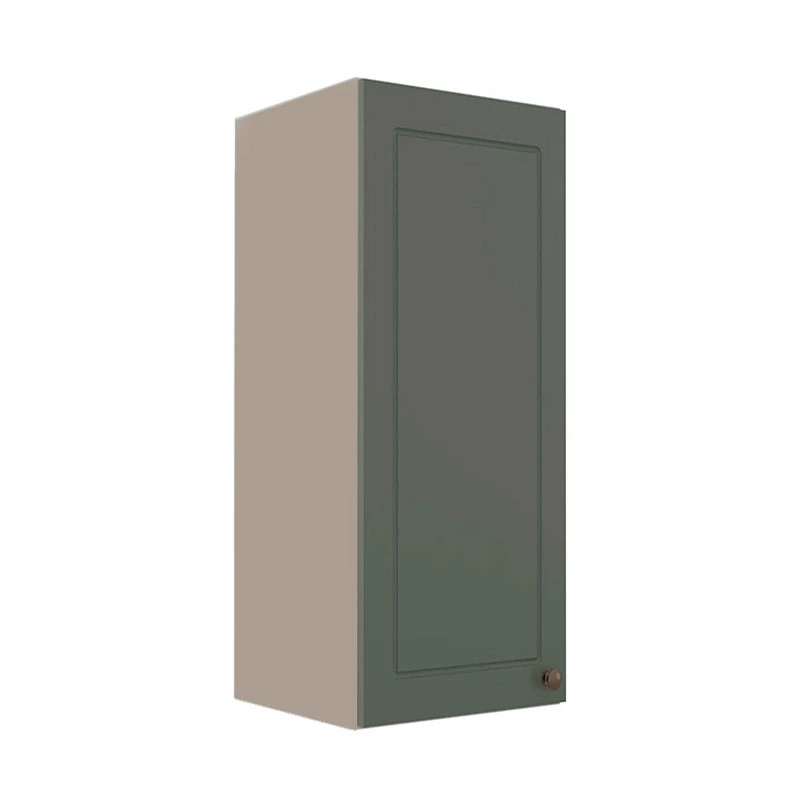 Módulo Armário Aéreo 88x35x34cm 1 Porta 100% MDF Cozinha Provence Robel Fendi/Salvia Matte