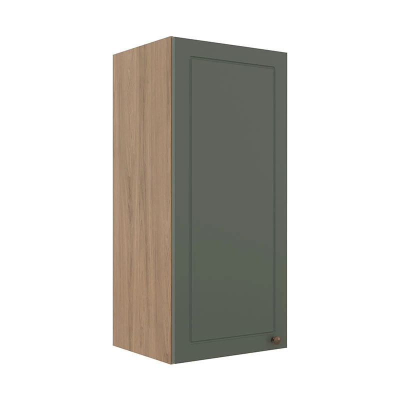 Módulo Armário Aéreo 88x40x34cm 1 Porta 100% MDF Cozinha Provence Robel Hanover/Salvia Matte