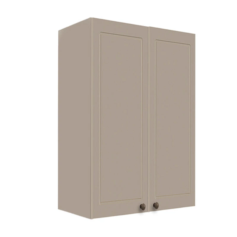 Módulo Armário Aéreo 88x60x34cm 2 Portas 100% MDF Cozinha Provence Robel Fendi/Fendi Matte