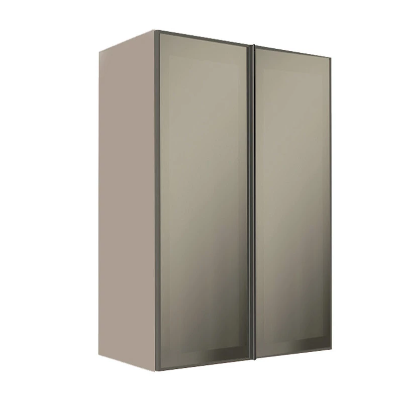 Módulo Armário Aéreo 88x60X34cm 2 Portas Vidro Reflecta Cozinha Modulada Robel Fendi