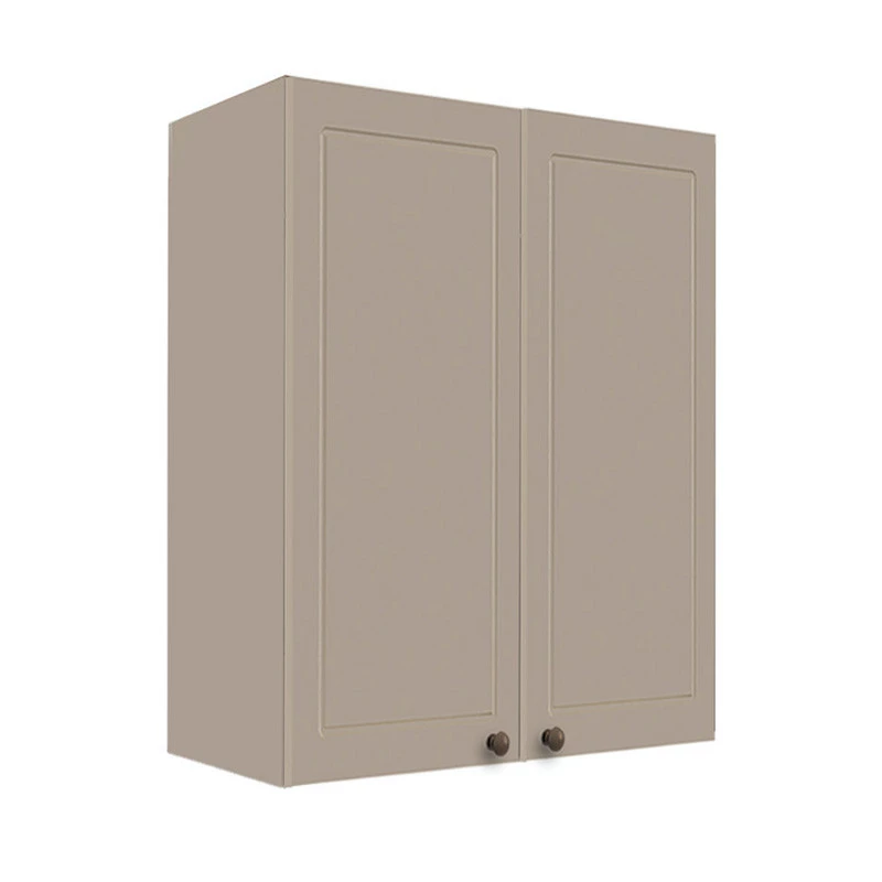 Módulo Armário Aéreo 88x70x34cm 2 Portas 100% MDF Cozinha Provence Robel Fendi/Fendi Matte
