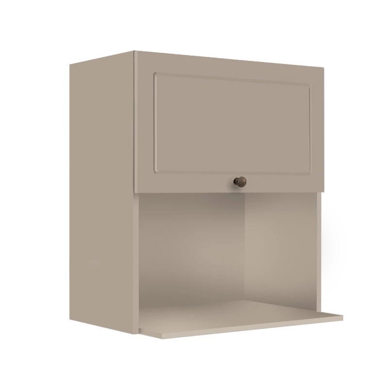 Módulo Armário Aéreo Nicho Micro-Ondas 68x60x43cm 100% MDF Cozinha Provence Robel Fendi/Fendi Matte