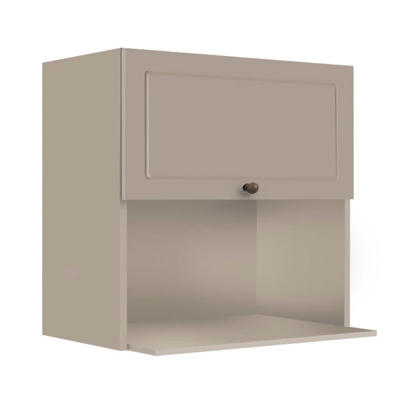 Módulo Armário Aéreo Nicho Micro-Ondas 68x70x43cm 100% MDF Cozinha Provence Robel Fendi/Fendi Matte