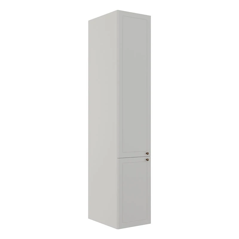 Módulo Paneleiro 208x40x56cm 2 Portas 100% MDF Cozinha Provence Robel Branco/Branco Matte