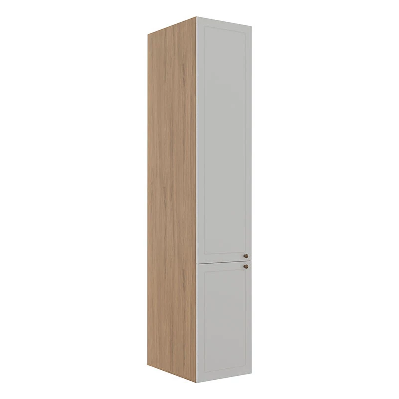 Módulo Paneleiro 208x40x56cm 2 Portas 100% MDF Cozinha Provence Robel Hanover/Branco Matte