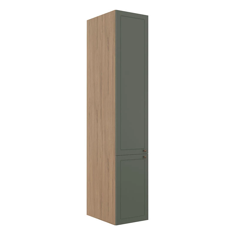 Módulo Paneleiro 208x40x56cm 2 Portas 100% MDF Cozinha Provence Robel Hanover/Salvia Matte