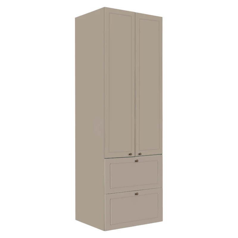 Módulo Paneleiro 172x70x56cm 2 Portas 2 Gavetas 100% MDF Cozinha Provence Robel Fendi/Fendi Matte
