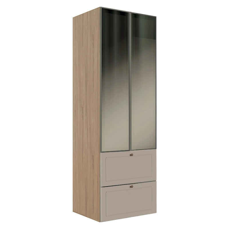 Módulo Paneleiro 172x70x56cm 2G 2P Vidro Reflecta Cozinha Provence Robel Hanover/Fendi Matte