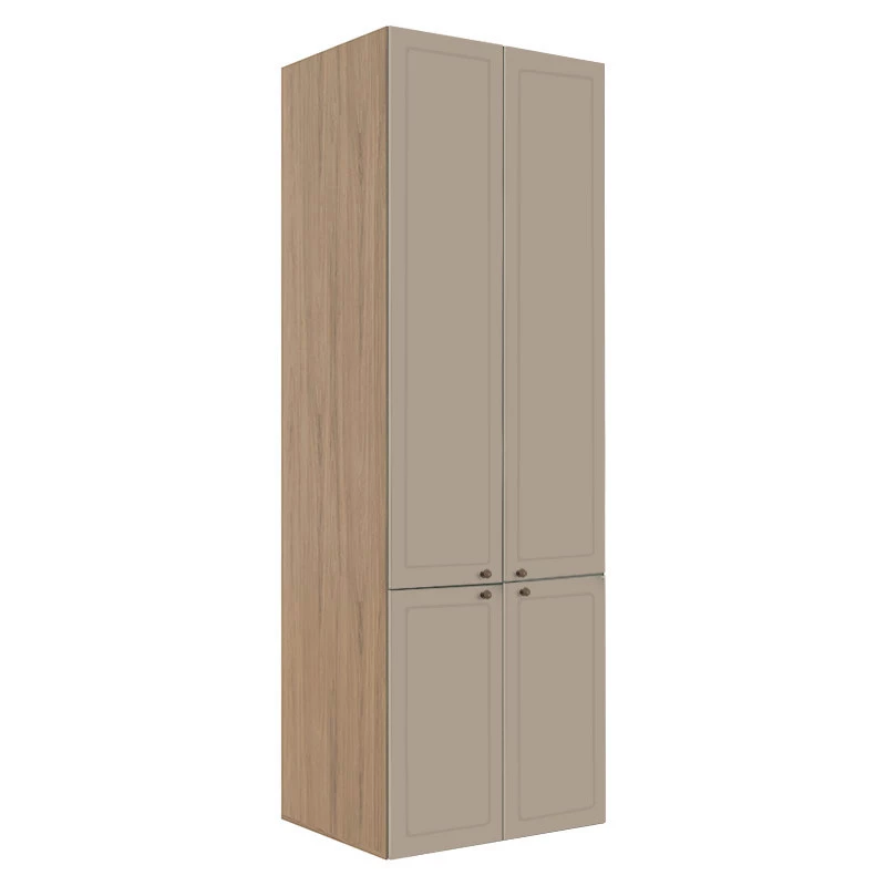 Módulo Paneleiro 208x70x56cm 4 Portas 100% MDF Cozinha Provence Robel Hanover/Fendi Matte
