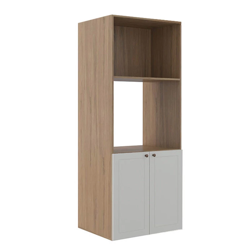 Módulo Torre Quente 172x70x56cm Micro-Ondas Forno 100% MDF Cozinha Provence Robel Hanover/Branco Matte