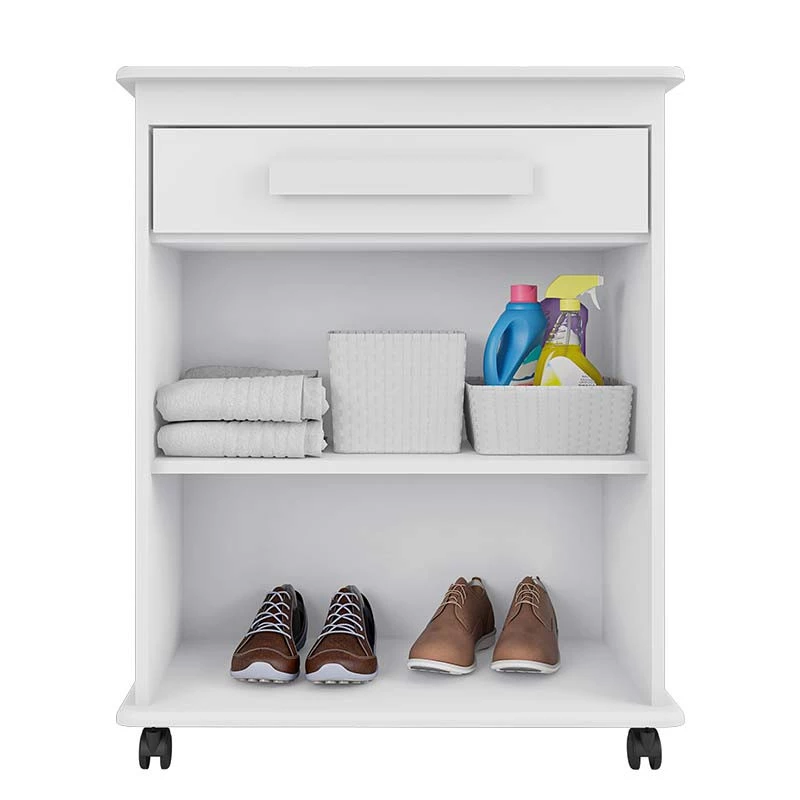Buffet Balcão Pequeno Multiuso 75cm 2 Portas Chile RV Móveis Branco