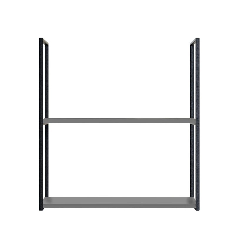 Módulo Nicho Metal 68x60x33cm 2 Prateleiras Cozinha Modulada Robel Cinza