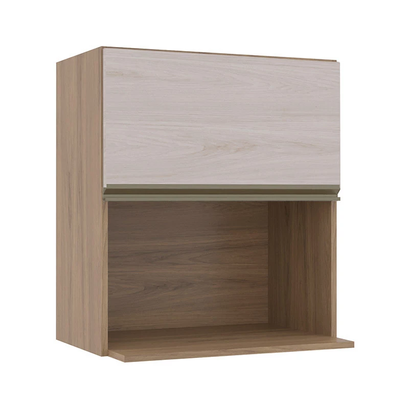 Módulo Armário Aéreo Nicho Micro-Ondas 68x60 100% MDF Cozinha Modulada Gold Robel Hanover/Aspen