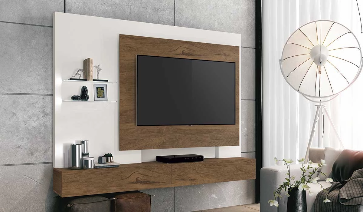Painel Para TV até 55 Cairo EDN Naturale/Off White