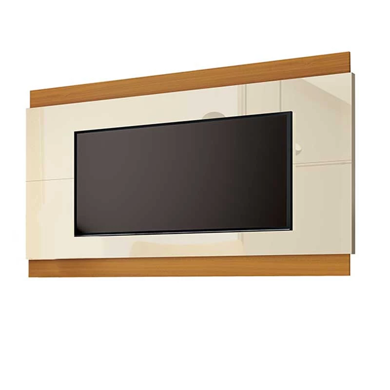Painel Para TV 75 Polegadas Sala Quarto Legacy 200cm EDN Off White/Cedro